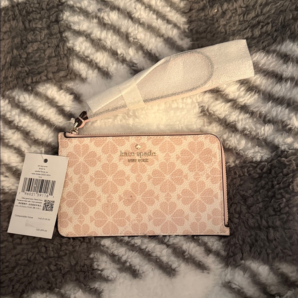 Kate Spade Pink Floral Wristlet